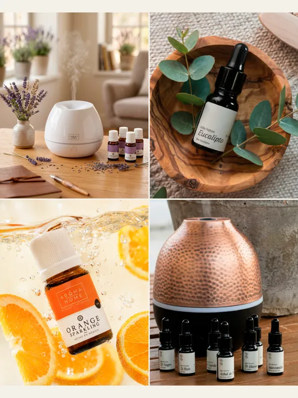 Difusores y aceites esenciales para el hogar