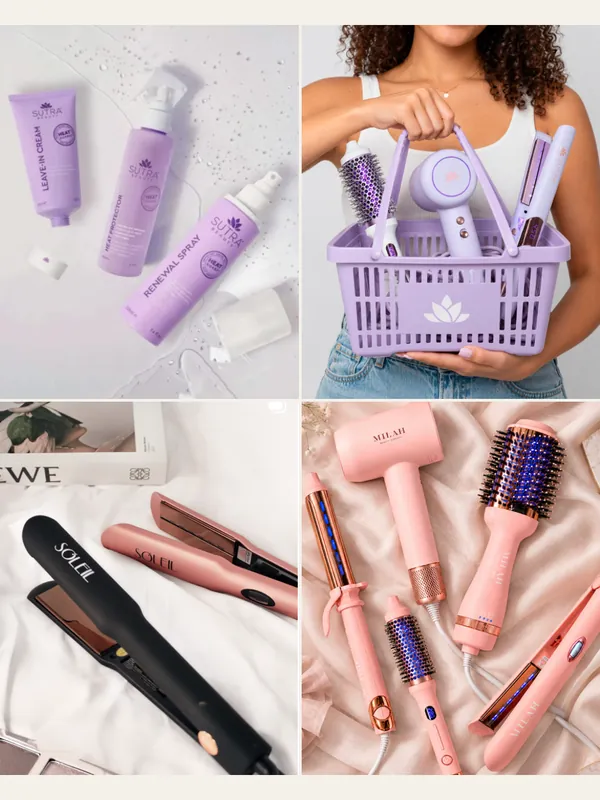 Productos de cuidado capilar, cepillos y planchas de las marcas de cabello de Grupo Milah
